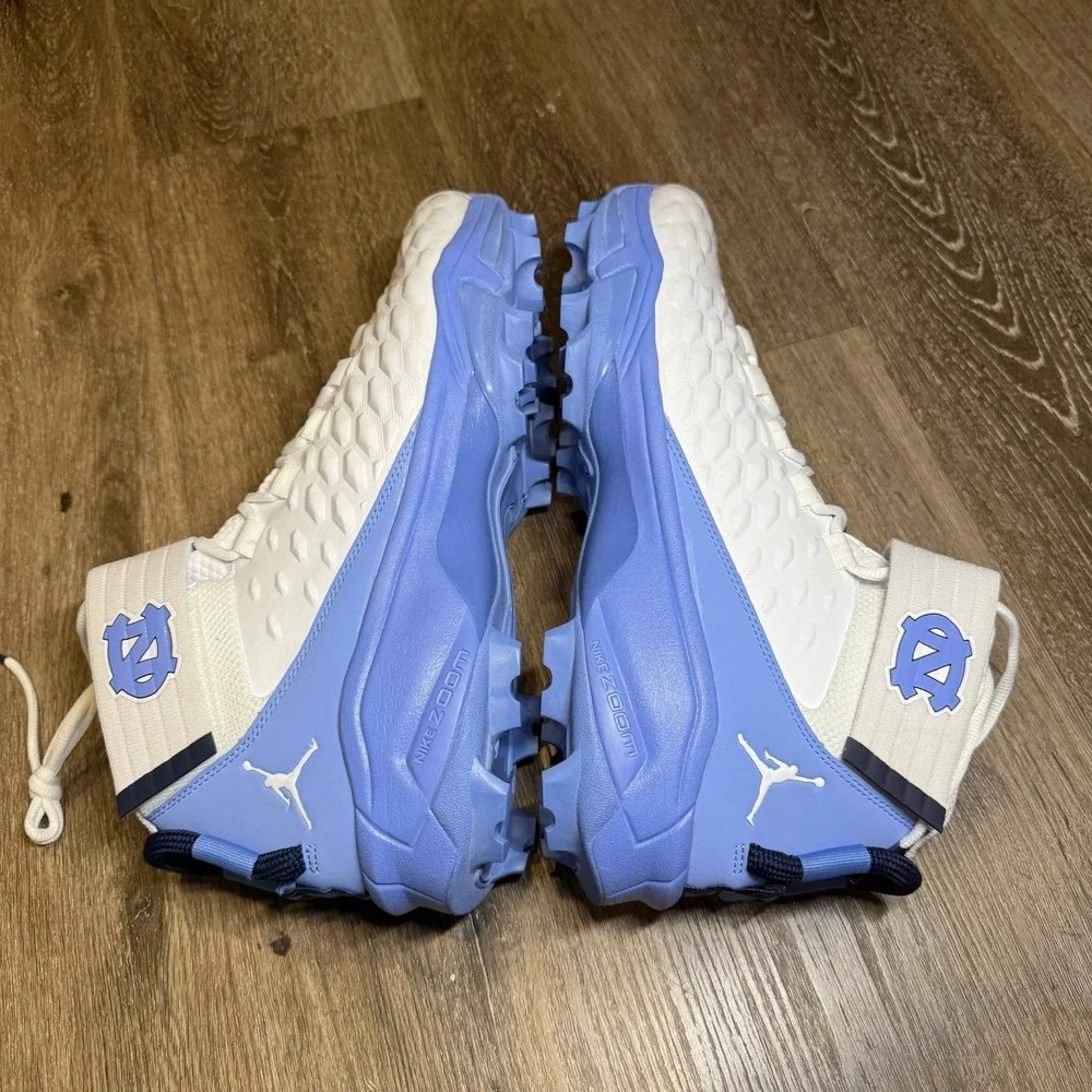 Jordan Force Savage Pro 2 Sharks UNC Tar Heels School PE Mens Size 15 CV1666-101
